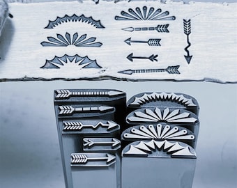 Arrow/feather/texture Indian style Steel Punches Jewelry Metal, Leather Stamping Tools Bracelet DIY Craft Tool,  Jewelry Making For Gift