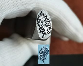 Indian Feather Metal Stamp Navajo Steel Punch Jewelry Metal, Leather Stamping Tool Bracelet DIY Tool, Jewelry Making Gift