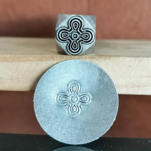 Lucky CROSS Oriental Texture Flower Stamp Steel Punch Jewelry Metal Leather Stamping Tools Bracelet DIY Craft Tool,  Jewelry Making For Gift