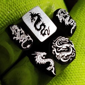 Dragon Monster Totem flower Oriental Steel Punches Jewelry Metal, Leather Stamping Tools Bracelet DIY Craft Tool, Jewelry Making For Gift