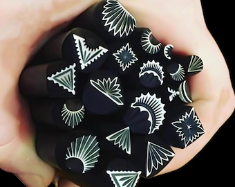 Iris/Arch/Triangle Indian Navajo Inspired Steel Punches Jewelry Metal, Leather Stamping Tools Bracelet DIY Craft Tool, Jewelry Making Gift