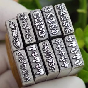 Boho Bohemian style Spiral Floral flower Steel Punches Jewelry Metal, Leather Stamping Tools Bracelet DIY Craft Tool,Jewelry Making For Gift