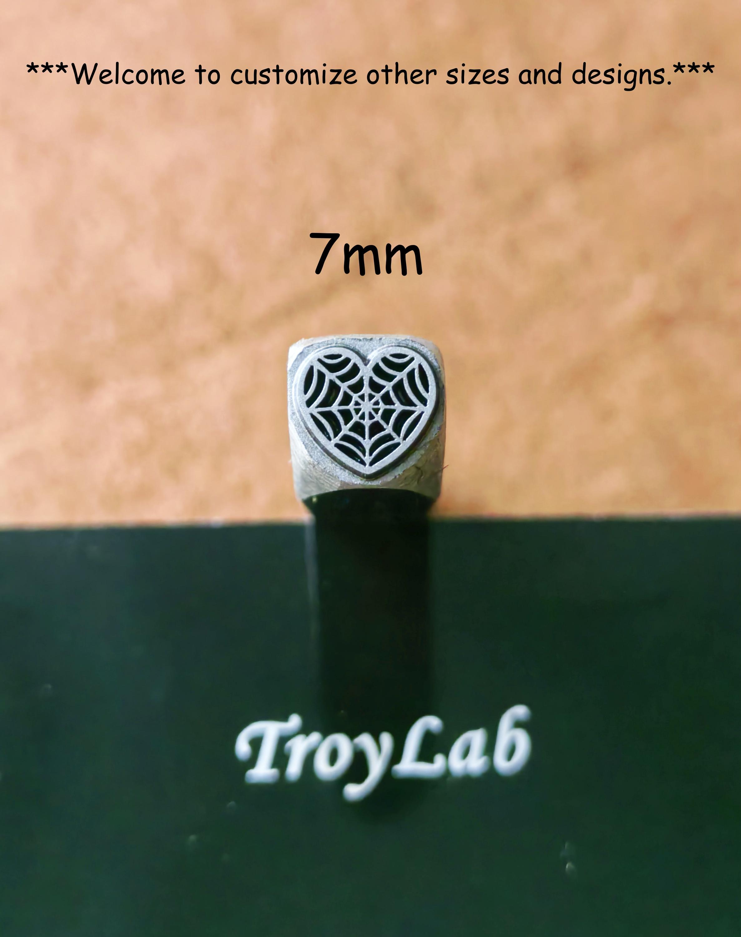 Heart Web Metal Stamp Spider Net Steel Punch Texture Stamp Jewelry ...