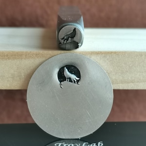 Wolf/Moon Steel Punches Wild Animal Totem Stamp Jewelry Metal, Leather Stamping Tools Bracelet DIY Craft Tool, Jewelry Making For Gift