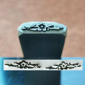 Flower Metal Stamp Boho Bohemian Floral Steel Punches Jewelry Metal, Leather Stamping Bracelet DIY Craft Tool, Jewelry Making For Gift