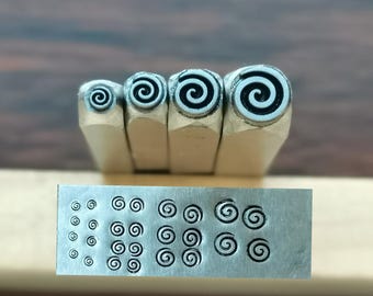 Helix/Wirlpool/Spiral/Sun flowers floral Steel Punches Jewelry Metal, Leather Stamping Tools Bracelet DIY Craft Tool,Jewelry Making For Gift
