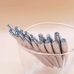 Tiny Stamp Hart/Lotusbloem/Ster/Golf Stalen Ponsen Sieraden Metaal, leer Stempelen Gereedschap Armband DIY Craft Tool, sieraden maken voor cadeau