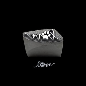 Liebesbrief Metallstempel Katzenpfote Cartoon Stahl Punch Schmuck Metall, Leder Stempelwerkzeug Armband DIY Fertigkeit-Werkzeug, Schmuckherstellung für Geschenk