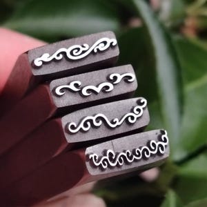 Lucky Letter Helix Boho estilo espiral aço punções jóias metal, couro ferramentas de estampagem pulseira faça você mesmo ferramenta de artesanato, fabricação de jóias para presente