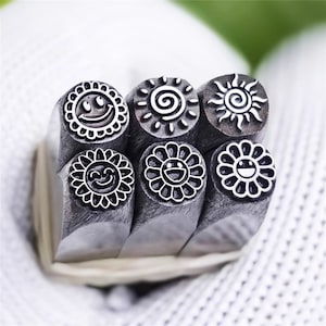 Zon, zonneschijn, glimlach, zonnebloem, staal stoten sieraden metaal, leer stempelen gereedschap armband doe-het-zelf gereedschap, sieraden maken voor cadeau
