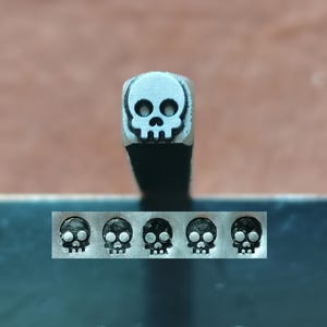 Skull Metal Stamp Steampunk Human Skeleton Steel Punch Jewelry Metal, Leather Stamping Tools Bracelet DIY Craft Tool,Jewelry Making For Gift
