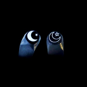 Zon Maan Metalen Stempel Stalen Ponsen Valentijnsdag Ring Sieraden Metaal, Leer Stempelen Gereedschap Armband DIY Craft Tool, sieraden maken voor cadeau