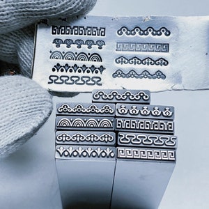 Boho Bohemian style Spiral Floral flower Steel Punches Jewelry Metal, Leather Stamping Tools Bracelet DIY Craft Tool,Jewelry Making For Gift