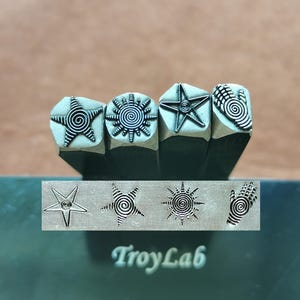 Sun/Moon/Star Metal Stamp Striped Steel Punches Jewelry Metal, Leather Stamping Tools Bracelet DIY Craft Tool, Jewelry Making For Gift