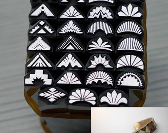 Iris/Arrow/Indian Inspired Triangle Steel Punches Jewelry Metal, Leather Stamping Tools Bracelet DIY Craft Tool, Jewelry Making For Gift