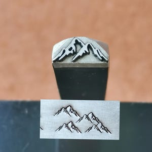 Mountain Texture Metal Stamp Oriental Steel Punches Jewelry Metal, Leather Stamping Tools Bracelet DIY Craft Tool, Jewelry Making For Gift