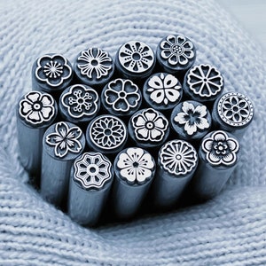 6mm Sakura/lotus/rose/flowers Cartoon Steel Punches Jewelry Metal, Leather Stamping Tools Bracelet DIY Craft Tool,  Jewelry Making For Gift