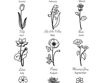 Fiori del mese di nascita Rosa Giglio Tulipano Perforatori per gioielli Metallo, Pelle Strumenti per timbratura Braccialetto Strumento fai da te Artigianato, Timbro per design in metallo artistico
