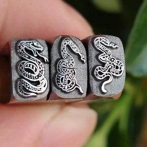 Snake Monster Metal Stamp Totem Oriental Steel Punch Jewelry Metal, Leather Stamping Tools Bracelet DIY Craft Tool, Jewelry Making For Gift