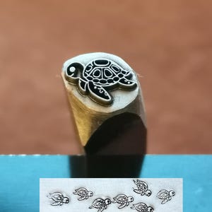 Sea Turtle Metal Stamp Ocean Totem Oriental Steel Punches Jewelry Metal, Leather Stamping Tools Bracelet DIY Craft Tool, Jewelry Making Gift