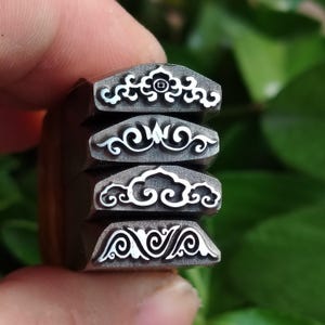 Lucky Letter Totem Helix estilo Spiral Steel Punches Jóias Metal, Couro Stamping Tools Pulseira DIY Craft Tool, Jóias Fazendo Para Presente