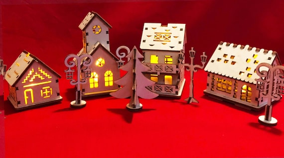 3d puzzle christmas village