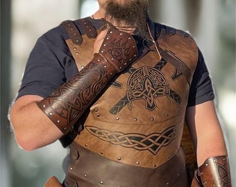 Viking Armor,Leather Chest Armor,Medieval Leather Chest Armor,Larp Costume,Cosplay Accessories,Fantasy Clothes, Cuirass,Breastplate