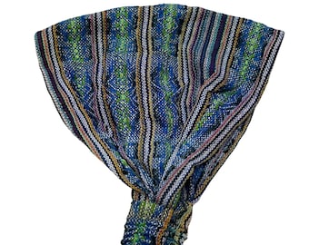 Dark Azure Pear Stretchy Boho Wide Headband Women and Men, Bohemian Yoga Cotton Hair bands