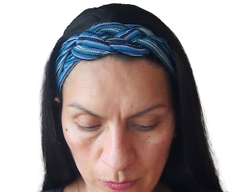 Rekbare gevlochten hoofdband | Volwassen topknoop tulband | Dikke yoga-haarbanden voor dames en heren | Moederdagcadeau | Kousvullers