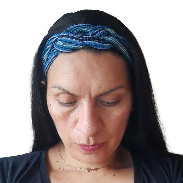 Stretchy Braided Headband | Adult Top Knot Turban | Chunky Yoga Hairbands for Women & Men | Mother's Day Gift | Stocking Stuffers