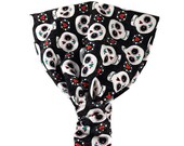 Halloween Headband Wide Cotton Headband Day of the Dead Halloween Bandana Headband Headscarf for Women Stocking Stuffers