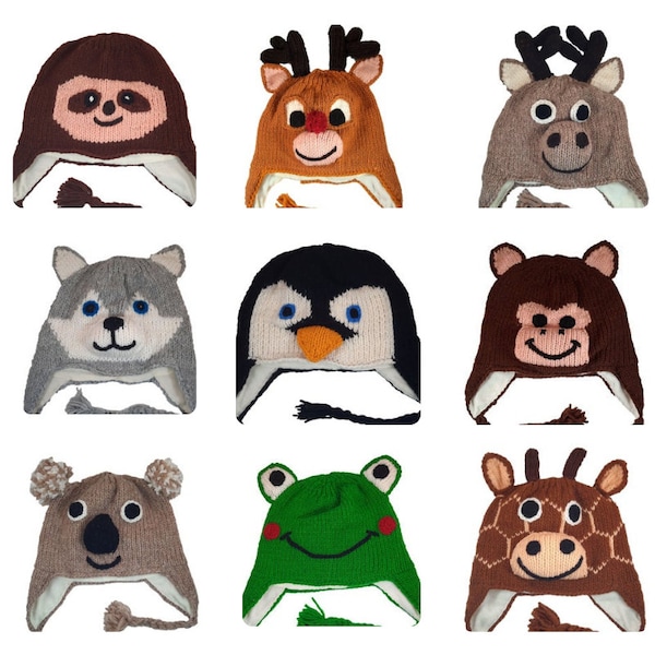 Animal Hats Etsy