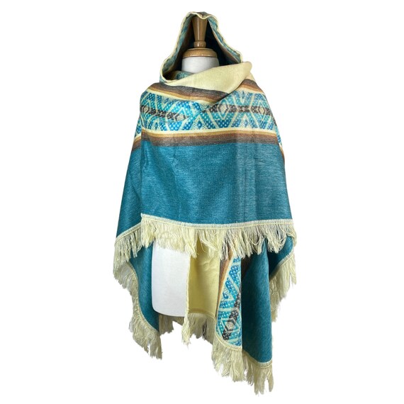 Mens poncho hoodie top
