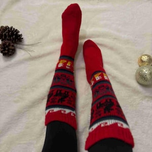 Alpaca Socks, Soft Winter Knitted Knee High Socks, Various Colors, Adult Size 6-8 US