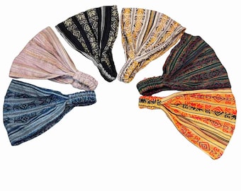 Boho Yoga Headband Bundle |  Set of Boho Headbands | Hairband for Nurses | Hippie Headband