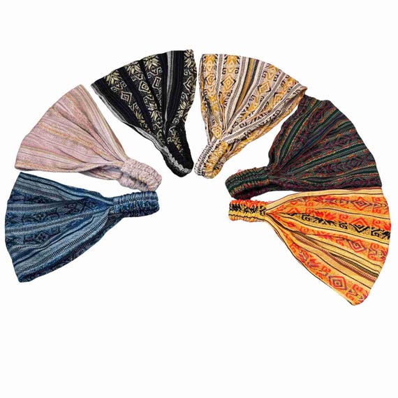 Boho Yoga Headband Bundle |  Set of Boho Headbands | Hairband for Nurses | Hippie Headband