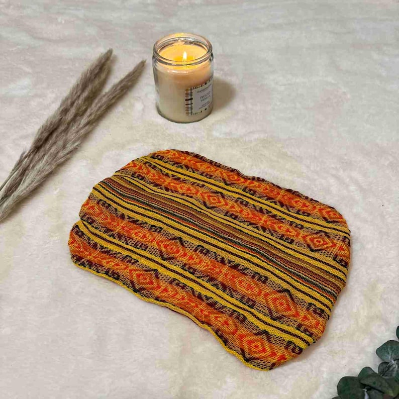 Diademas anchas, suaves y elásticas estilo hippie boho para mujeres y hombres / Bandas para el cabello boho de algodón / Pañuelo para la cabeza de yoga / Arcoíris verde albahaca Golden fields