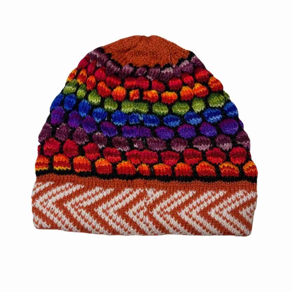 Fitted Colorful Alpaca Beanie Hat for Adults, One Size  display picture 3