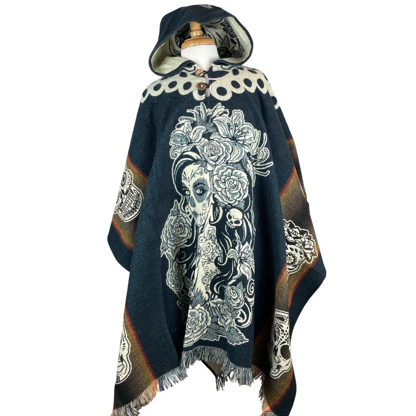 Mens winter poncho coat discount