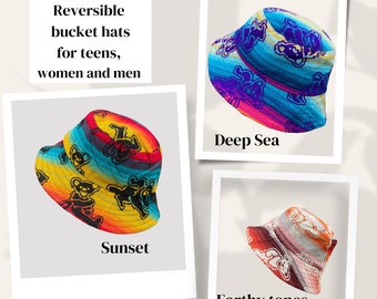 Valentines Day Gift Reversible Cotton Bucket Hat - Unisex Fisherman Bucket Hat - Trendy Beach Hat for Summer Adventures -