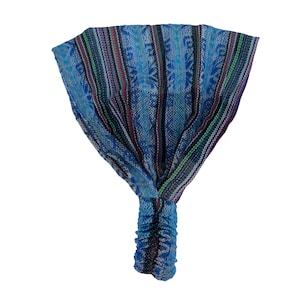 Royal Blue Sky Blue Wide Boho Headband for Women and Men, Stocking Stuffers