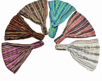 Boho Woven Headband - Hippie Chic Hair Band - Festival Head Wrap - Set of Headbands