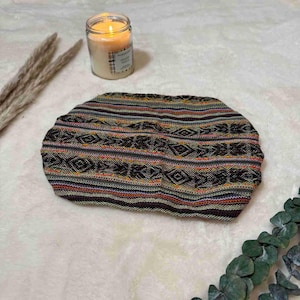 Diademas anchas, suaves y elásticas estilo hippie boho para mujeres y hombres / Bandas para el cabello boho de algodón / Pañuelo para la cabeza de yoga / Arcoíris verde albahaca Sacred shadow