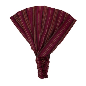 Striped Plum Wide Boho Headband for Women and Men, One Size