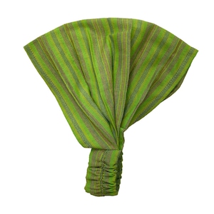 Striped Green Boho Yoga Headband for Women and Men, One Size