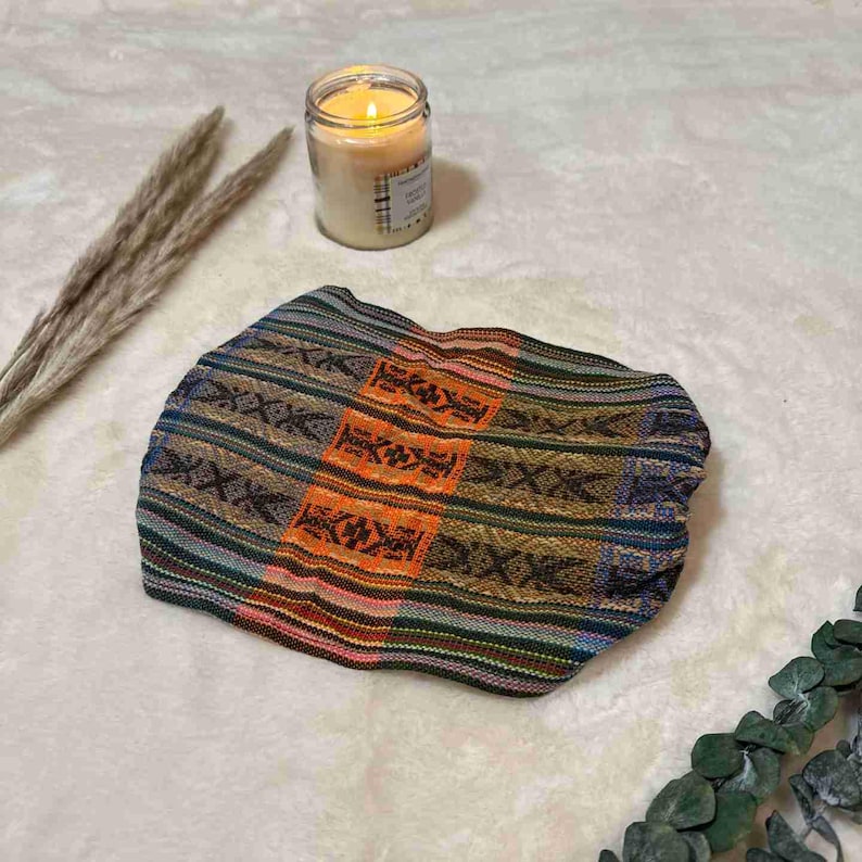 Diademas anchas, suaves y elásticas estilo hippie boho para mujeres y hombres / Bandas para el cabello boho de algodón / Pañuelo para la cabeza de yoga / Arcoíris verde albahaca Sacred earth