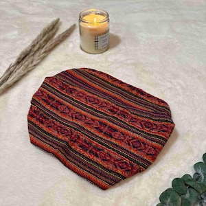 Diademas anchas, suaves y elásticas estilo hippie boho para mujeres y hombres / Bandas para el cabello boho de algodón / Pañuelo para la cabeza de yoga / Arcoíris verde albahaca Crimson sunrise