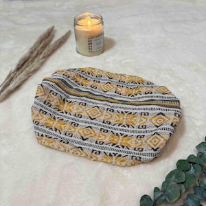 Diademas anchas, suaves y elásticas estilo hippie boho para mujeres y hombres / Bandas para el cabello boho de algodón / Pañuelo para la cabeza de yoga / Arcoíris verde albahaca Golden dawn
