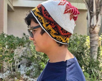 Alpaca Wool Beanie Hat Stretchy Acrylic Blend Winter Ski Cap for Kids and Adults