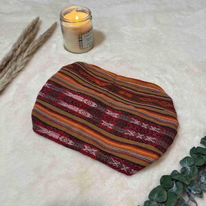 Diademas anchas, suaves y elásticas estilo hippie boho para mujeres y hombres / Bandas para el cabello boho de algodón / Pañuelo para la cabeza de yoga / Arcoíris verde albahaca Crimson harvest